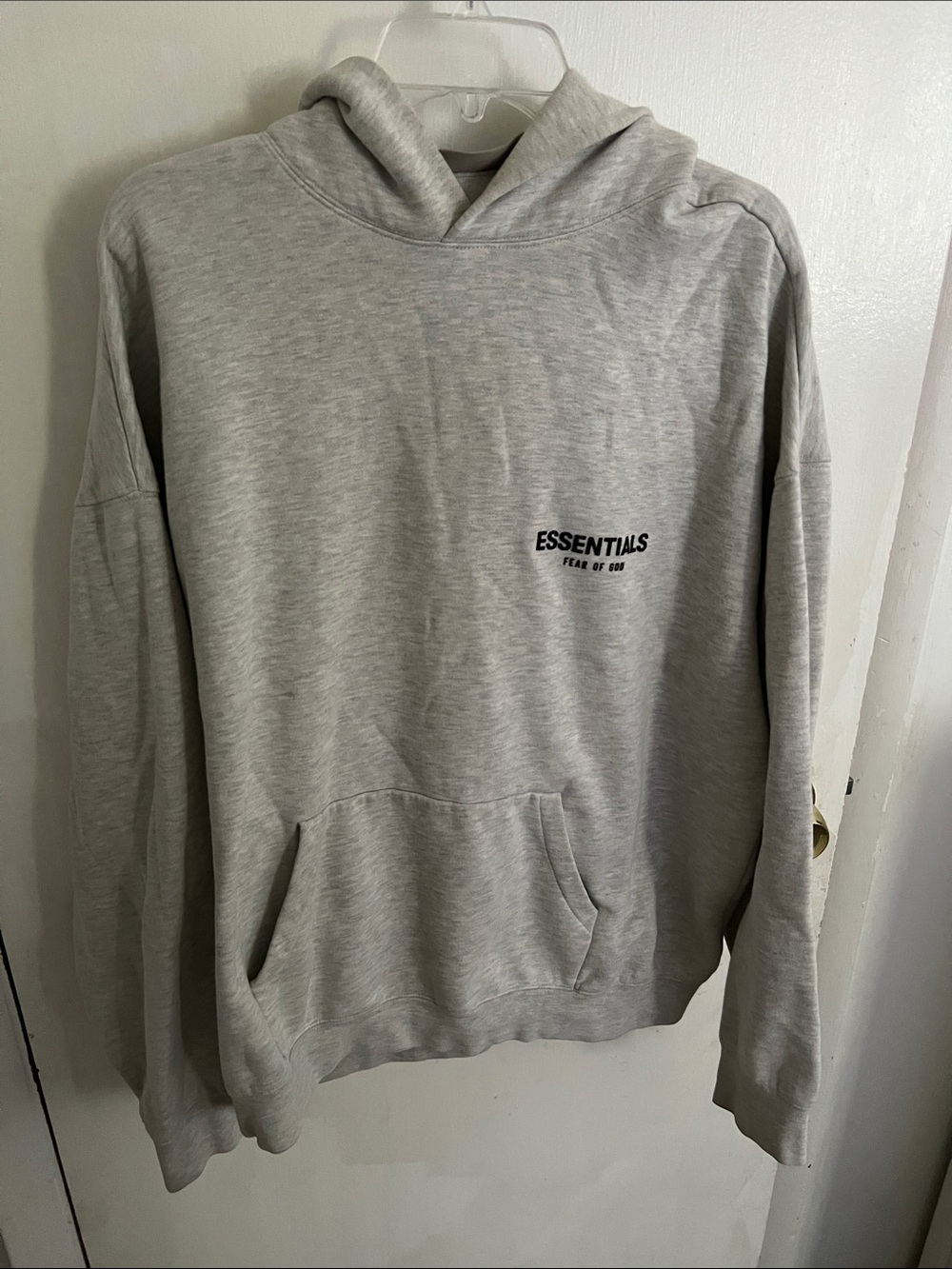 Fear of God Essentials Light Gray Pullover Hoodie